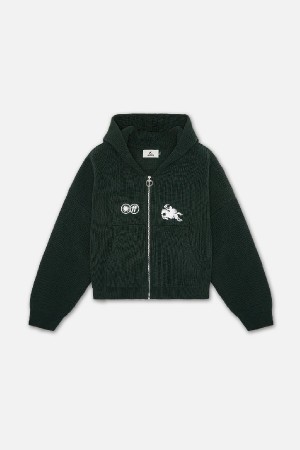 Camiseta Scuffers Emblem Zipper Knit Verdes | 36497NGZS