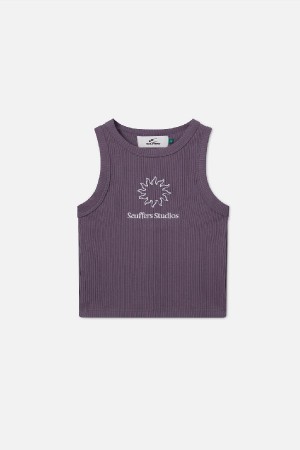 Camiseta sin Manga Scuffers Tarifa Morados Oscuro | 70482JKHB
