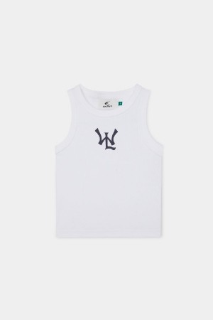 Camiseta sin Manga Scuffers With Love Blancos | 31670CEUM