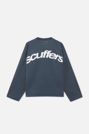 Crewneck Scuffers Angel Sweatshirt Azul Marino | 83165JDAU