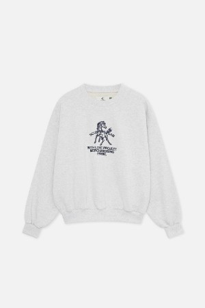 Crewneck Scuffers Horse Grises Claro | 04852GOWA