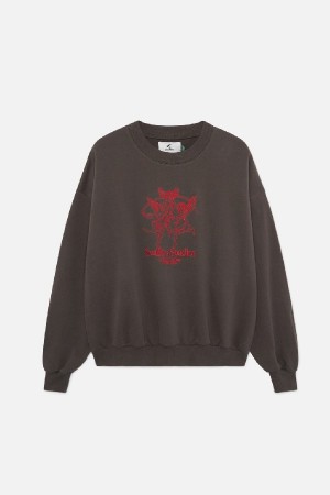 Crewneck Scuffers Los Angeles Grises Oscuro | 24531UQYE