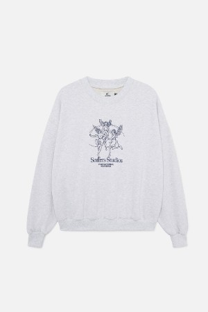 Crewneck Scuffers Los Angeles Grises | 36745RFXY