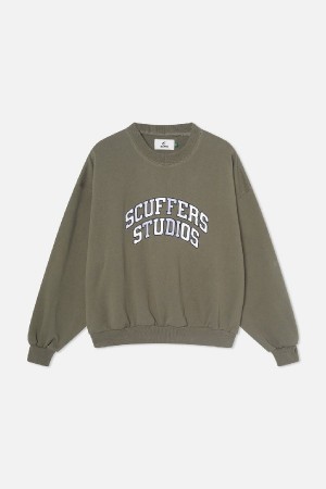 Crewneck Scuffers Semi Marrom | 75091KAZG