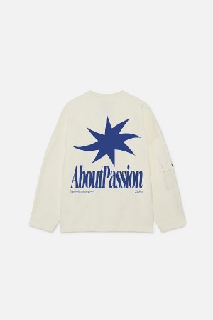 Crewneck Scuffers Star Sweatshirt Ecru | 69278CWJO