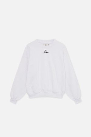 Crewneck Scuffers Stripes Blancos | 74612VASQ