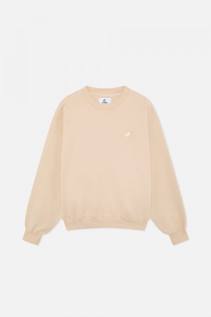 Crewnecks Scuffers Everyday Crewneck Ecru | 97408XJRC
