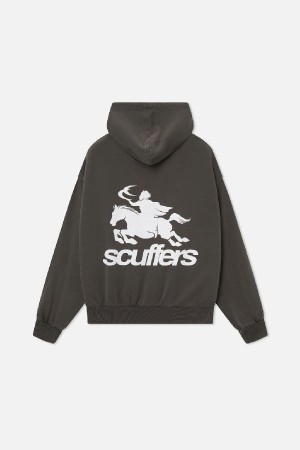 Hoodies Scuffers Emblem Negros | 06781CUAN