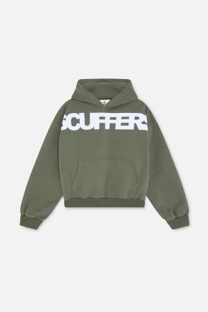 Hoodies Scuffers Flock Hoodie Verdes | 95804PXEI