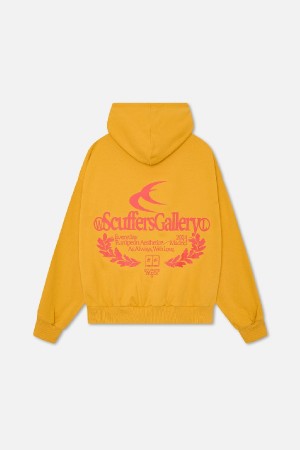 Hoodies Scuffers Gallery Amarillos | 68215IDEY