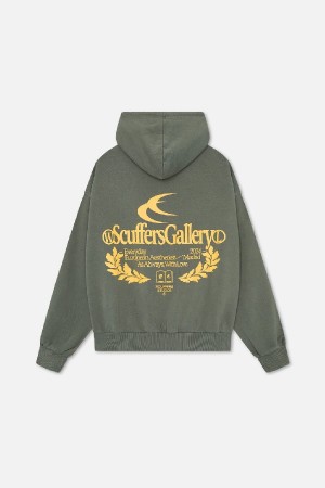 Hoodies Scuffers Gallery Verdes | 81732QWVS