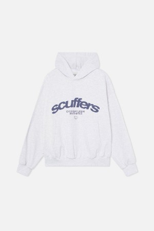 Hoodies Scuffers Iconic Grises Claro | 40256OJYW