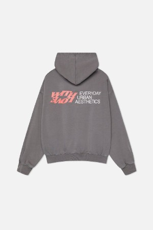 Hoodies Scuffers Iron Grises | 83041MSYN
