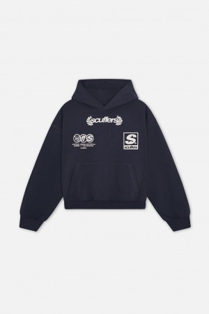 Hoodies Scuffers New Age Hoodie Azul Marino | 71638BYQK