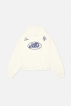 Hoodies Scuffers Paris Hoodie Ecru | 39867GABX