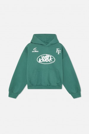 Hoodies Scuffers Paris Hoodie Verdes | 37205RNFL