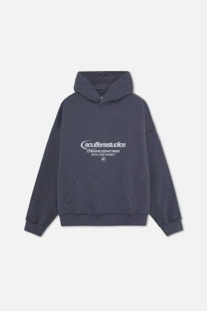 Hoodies Scuffers Ripped Studios Azul Marino | 92501OQGV