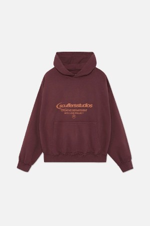Hoodies Scuffers Ripped Studios Vino | 72809YWOB