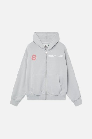 Hoodies Scuffers S66S Zipped Grises | 56732TLJR