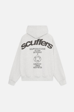 Hoodies Scuffers SSS Grises Claro | 61785PBZU