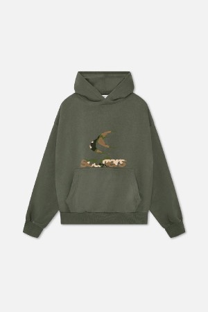 Hoodies Scuffers Safari Verdes | 57421SWFZ