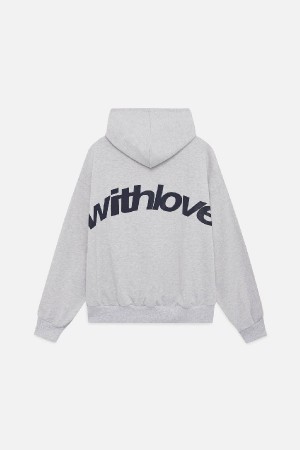 Hoodies Scuffers Sign Grises Claro | 39814LFHE
