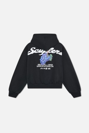 Hoodies Scuffers Tropical Hoodie Negros | 29405DCGV