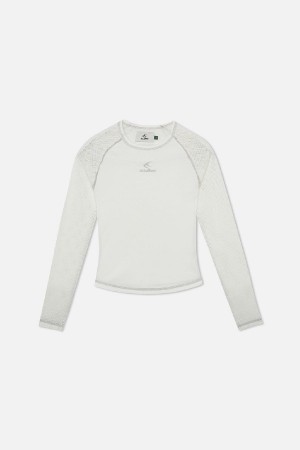 Long sleeve Scuffers Caravan Longsleeve Ecru | 97061WXJR