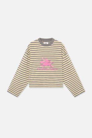 Long sleeve Scuffers Emblem Striped Longsleeve Amarillos | 72306TMUL