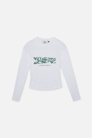 Long sleeve Scuffers Janeiro Longsleeve Blancos | 12476ZPEY