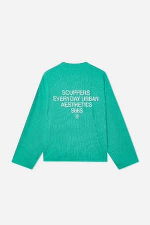 Long sleeve Scuffers S66S Ribbed Longsleeve Verdes | 41725VOUW