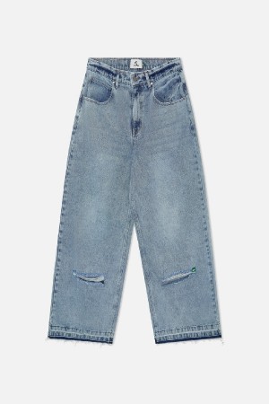 Pantalon Scuffers Naked Pants Azules Claro | 54312MTIF