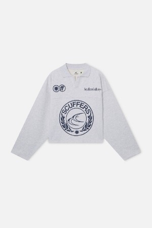 Polo Scuffers CLG Polo Long Grises Claro | 08143IKUM