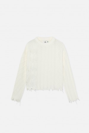 Prendas De Punto Scuffers Oversized Jersey Blancos | 24586YHEM