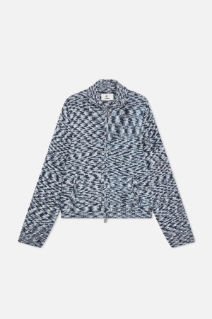 Prendas De Punto Scuffers Tropic Knit Zipper Grises | 86740BYRI