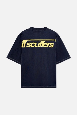 T-Shirts Scuffers Billy T-shirt Azules Oscuro | 18692TUXZ