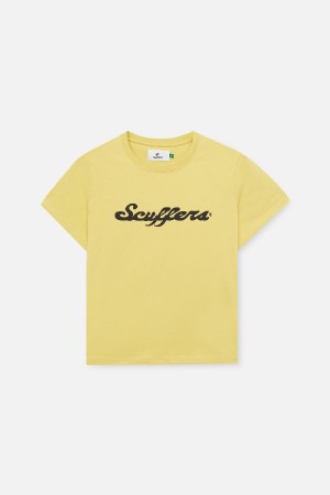 T-Shirts Scuffers Bubble Top Amarillos | 29803IAGE