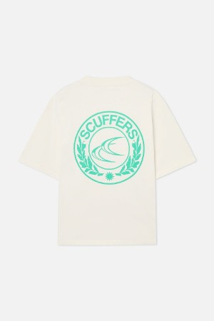 T-Shirts Scuffers CLG Ecru | 10587RXOU
