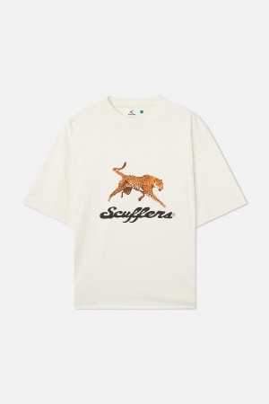 T-Shirts Scuffers Cheetah Blancos | 67214MTCS