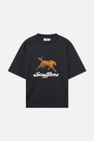 T-Shirts Scuffers Cheetah Negros | 60439KUIZ