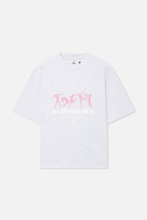 T-Shirts Scuffers Dancing Grises | 20786RNZF