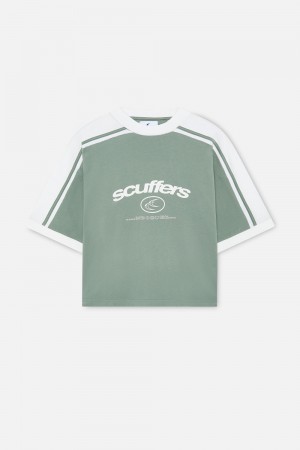 T-Shirts Scuffers Effortless T-Shirt Verdes | 85293WRAM