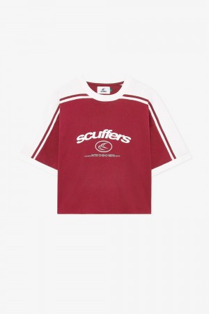 T-Shirts Scuffers Effortless T-Shirt Vino | 08362AWDX