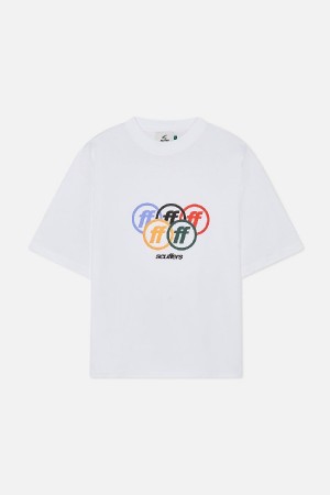 T-Shirts Scuffers Glory Ecru | 35610DSMN