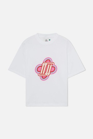 T-Shirts Scuffers Grand Prix Blancos | 18306VNFG
