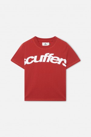 T-Shirts Scuffers Heaven Top Rojos | 73865ZVOX
