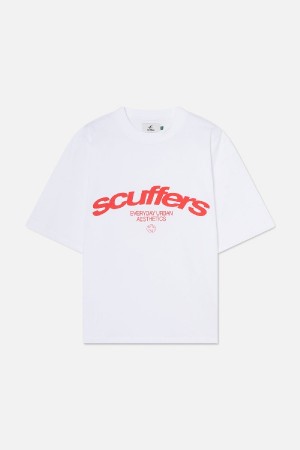 T-Shirts Scuffers Icon Blancos | 16938KUNC