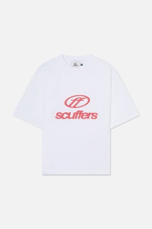 T-Shirts Scuffers Italic Blancos | 32158LHFV