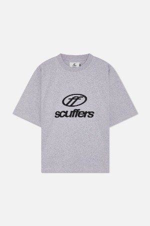 T-Shirts Scuffers Italic Grises Claro | 27314NZOQ