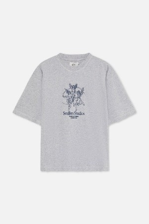 T-Shirts Scuffers Los Angeles Grises | 93074AFUL